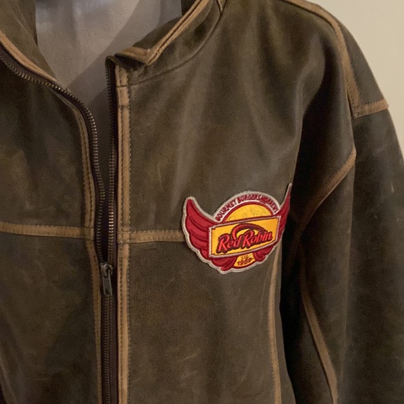 Red Robin 2017 Leather Jacket - never worn. See tags in NWOT. - Picture 2 of 11